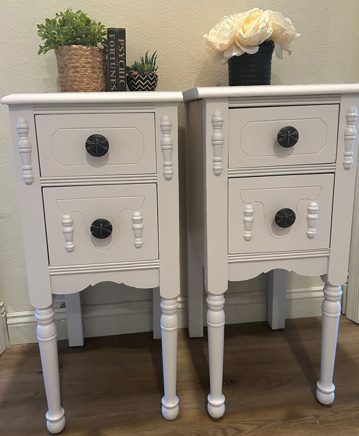 Matching White End Tables - Luxe Designs